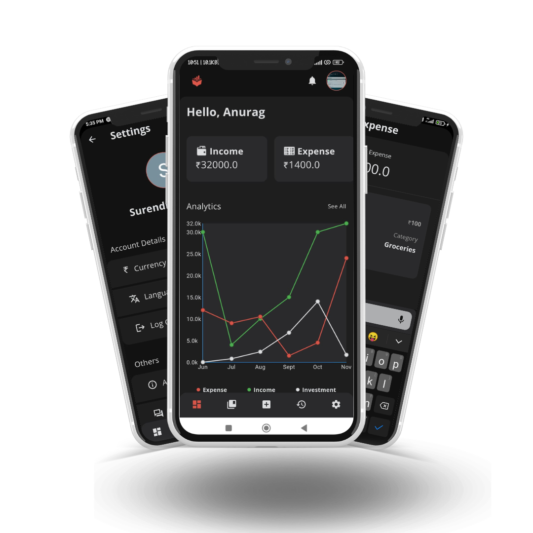 fin track dashboard image with features